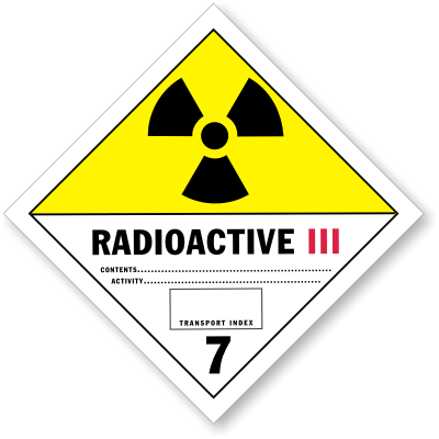 Yellow 3 Radiation Label